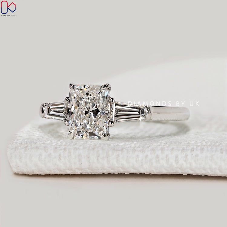 Handmade pear diamond ring with claw prong setting.