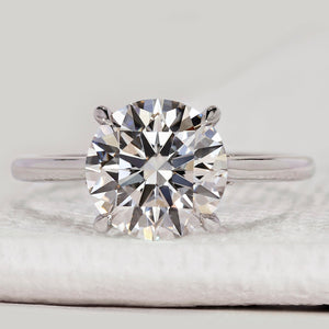Hidden Halo Style Round Diamond Engagement Ring