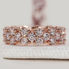 Round diamond wedding band with eternity style.