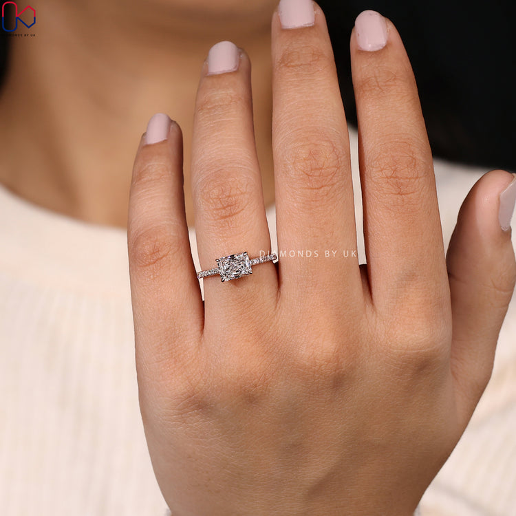 Handmade ring with precision-crafted diamond setting.
