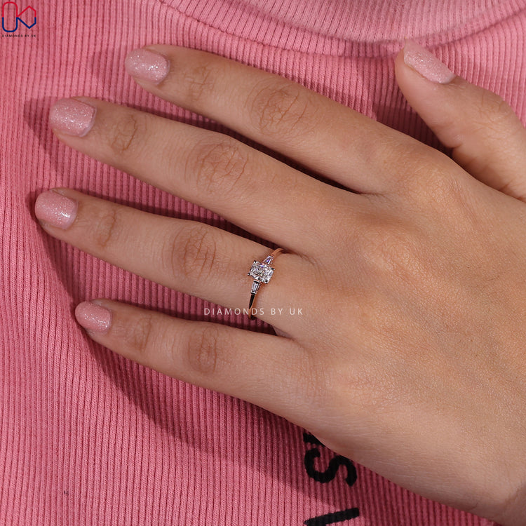 Lab Grown Diamond featured in a classic 3 stone diamond ring.
