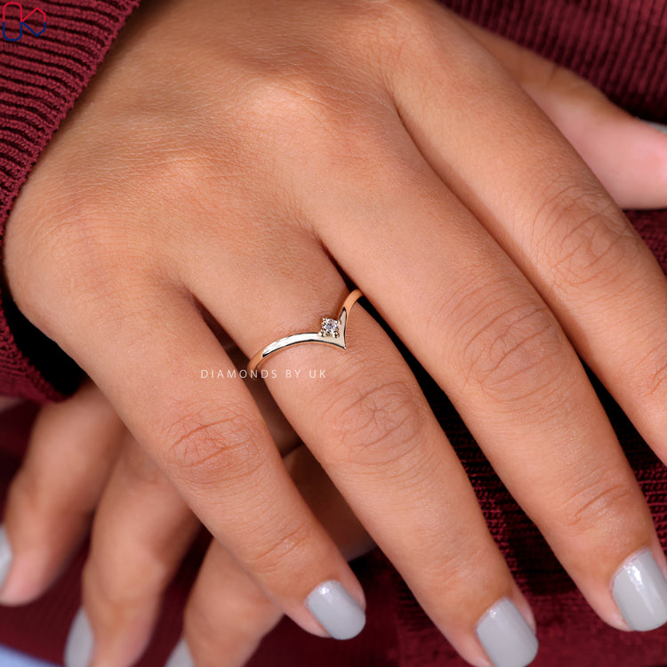 Handmade Band showcasing a distinct chevron pattern for a personal touch
