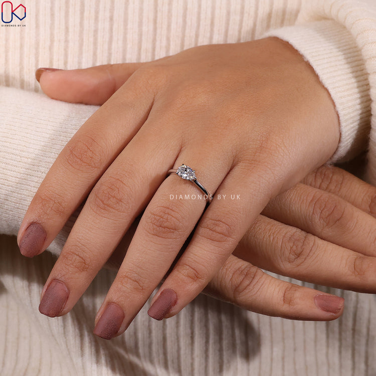 Diamondsbyuk Engagement Ring with a claw prong setting and white gold.
