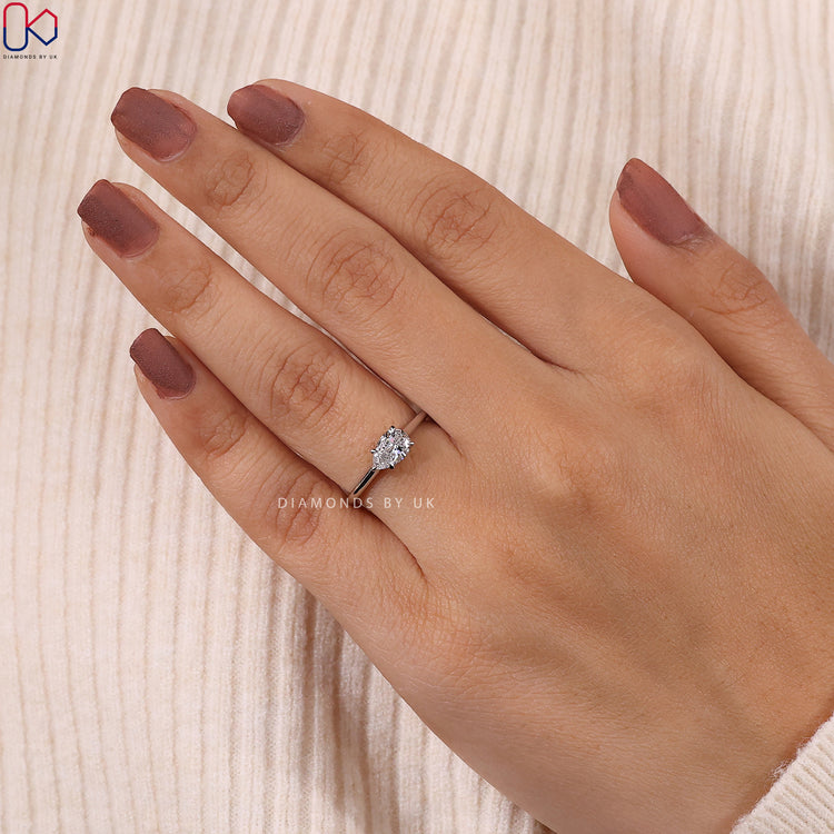 IGI Certified Lab Grown Diamond in a stunning white gold ring.
