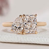 Toi et Moi ring with pear and radiant diamonds.