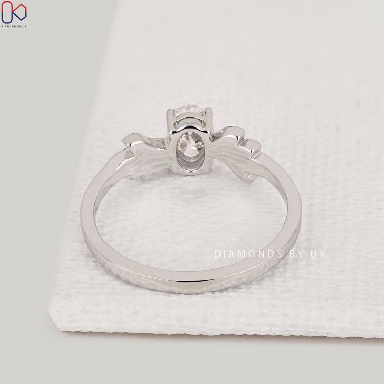 Oval Cut Engagement Ring in Nature Inspired