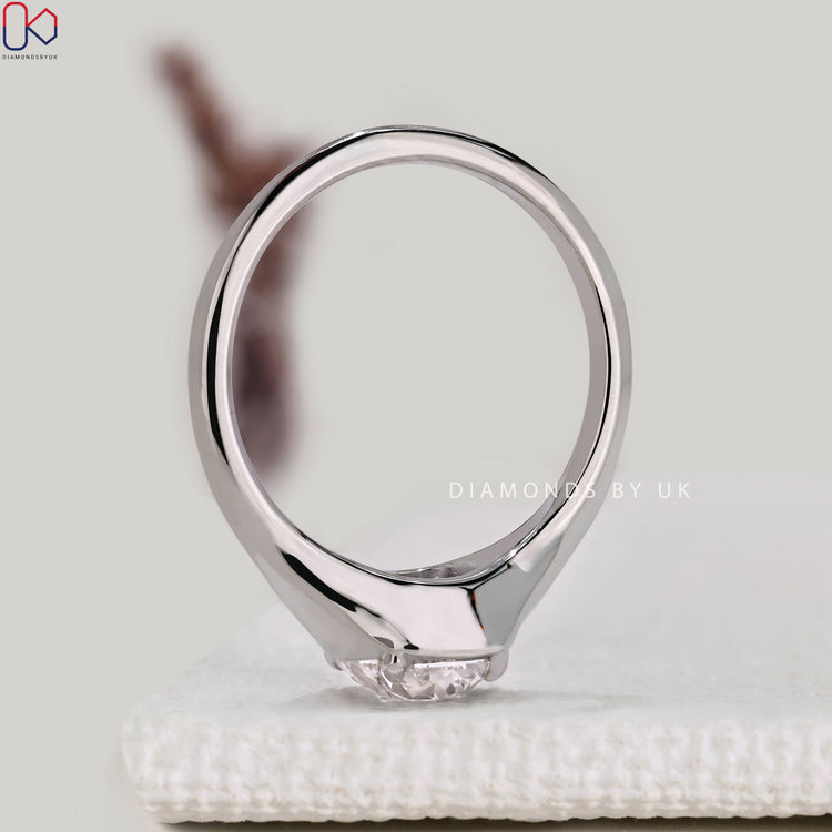 IGI certified Cushion Old European cut diamond ring.
