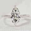 Marquise diamond engagement ring with solitaire style.