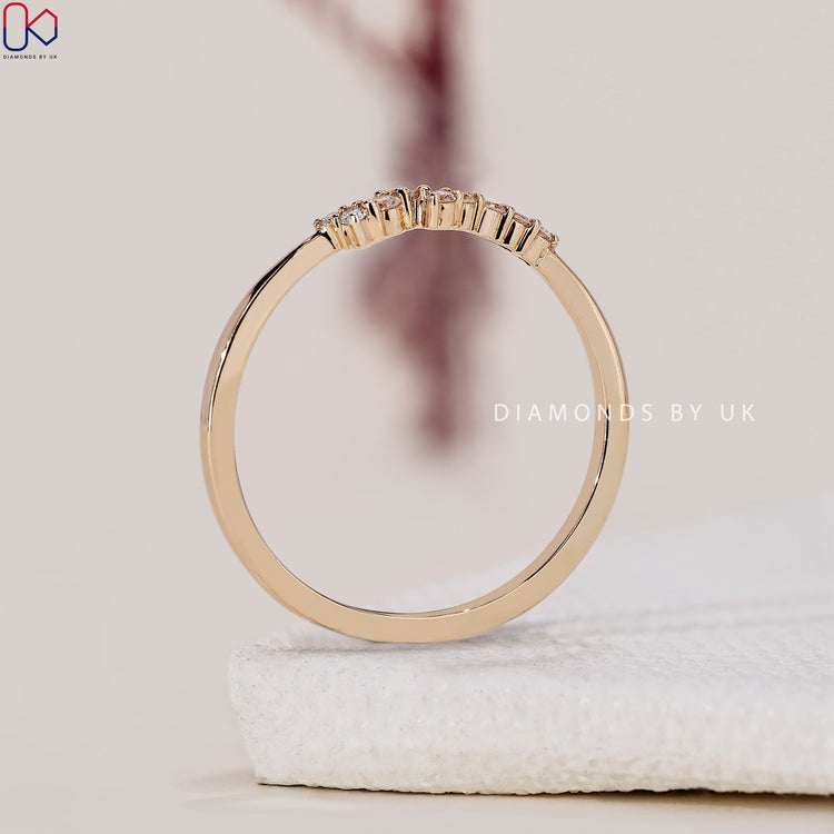Lab Grown Diamond cluster wedding band with IGI certification for authenticity.