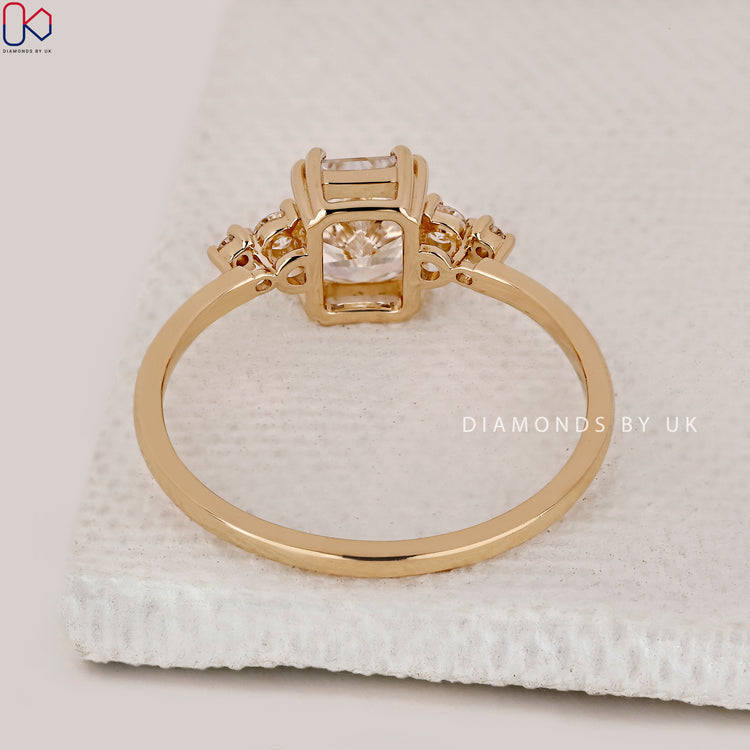 IGI Certified radiant cut diamond ring, handmade.