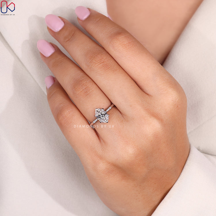 Handmade oval cut ring by Diamondsbyuk.
