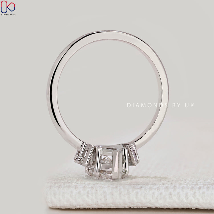 Marquise ring with small marquise side stones.