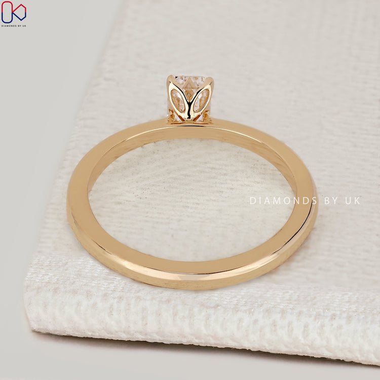 IGI Certified emerald cut diamond engagement ring.