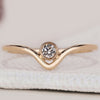 V Shaped Wedding Band featuring a stunning modern design crafted with precision.

