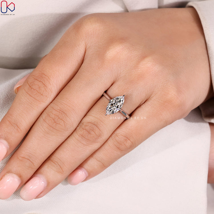 Handmade marquise ring by Diamondsbyuk.