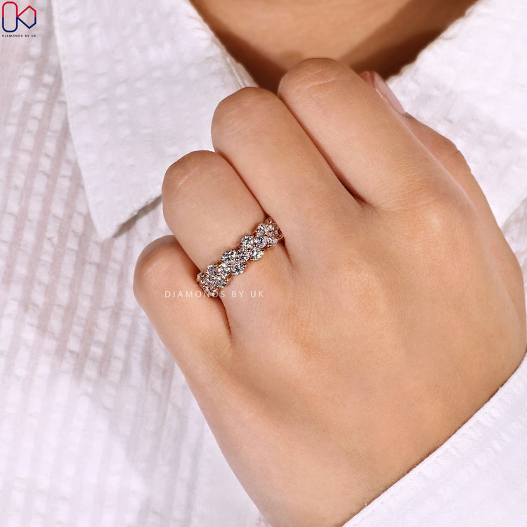 Handmade round diamond band by Diamondsbyuk.