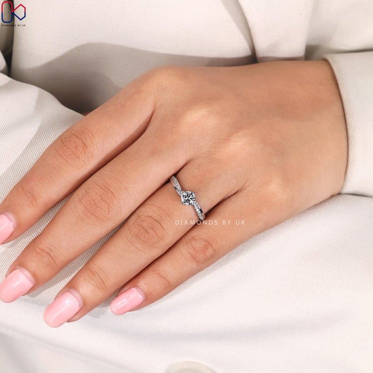 Handmade round cut ring by Diamondsbyuk.