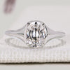 Cushion Old European cut diamond ring with solitaire style.
