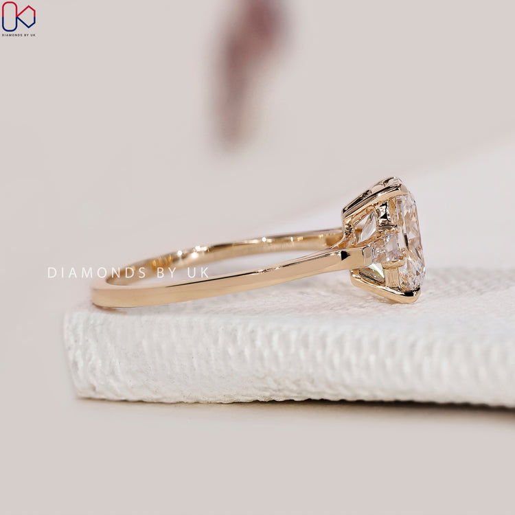 Lab Grown Diamond with exceptional clarity in a beautiful ring.
