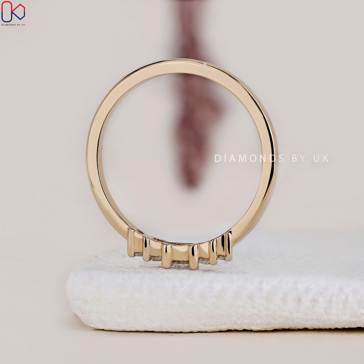 5 Stone Wedding Band - Round Diamonds