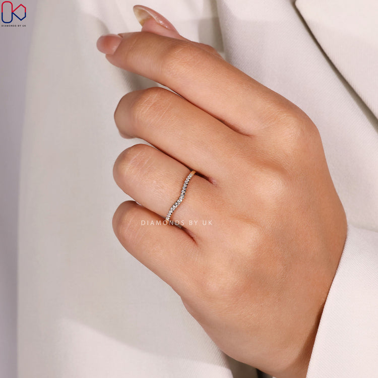 Handmade round diamond band by Diamondsbyuk.