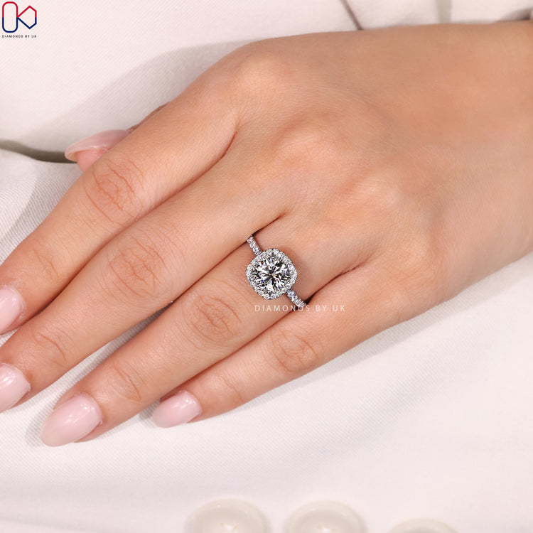 Handmade round cut ring by Diamondsbyuk.
