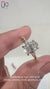 Distance pave ring with sparkling diamonds.
