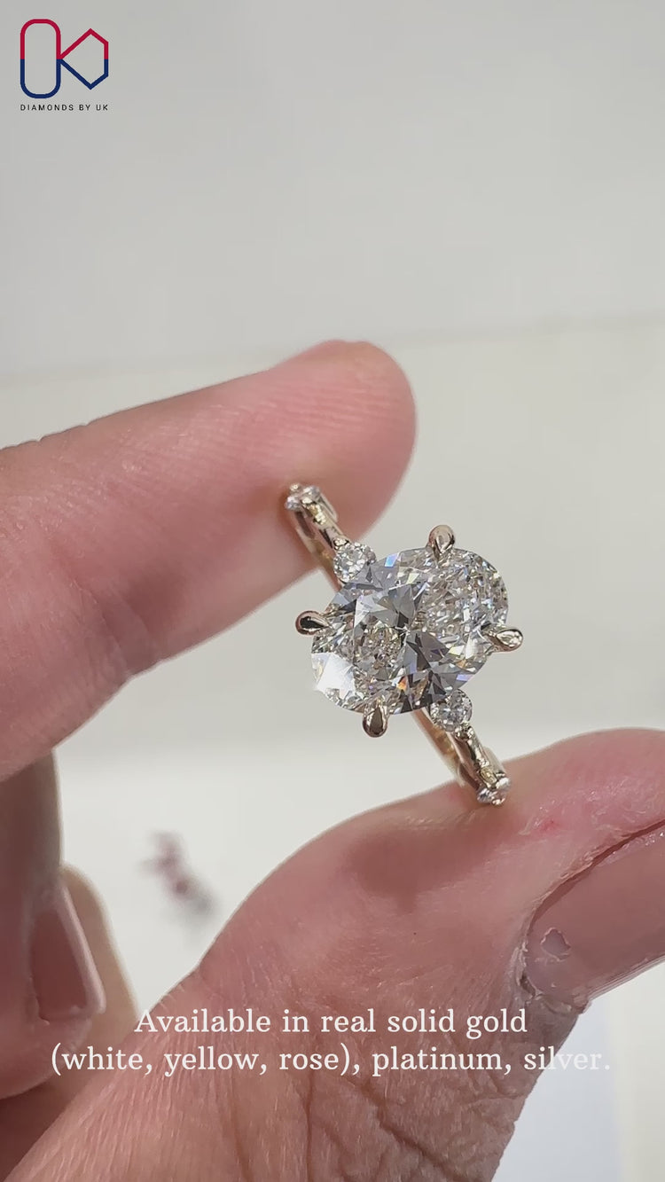 Distance pave ring with sparkling diamonds.
