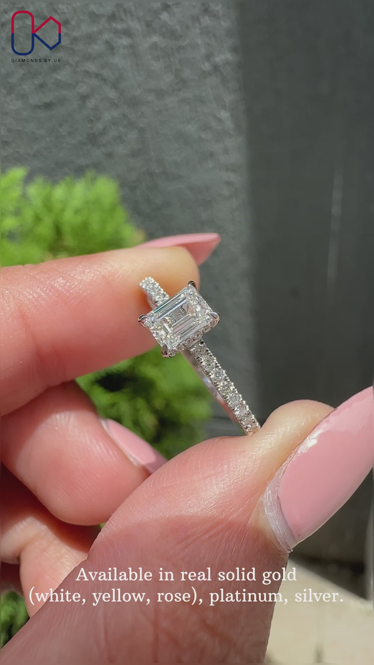 Pave Setting Ring for extra sparkle and elegance.
