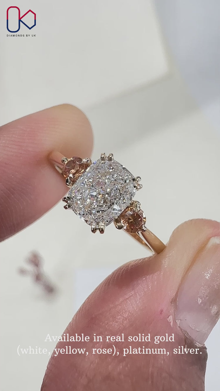 Elegant Cushion Cut Diamond Ring for a timeless look.
