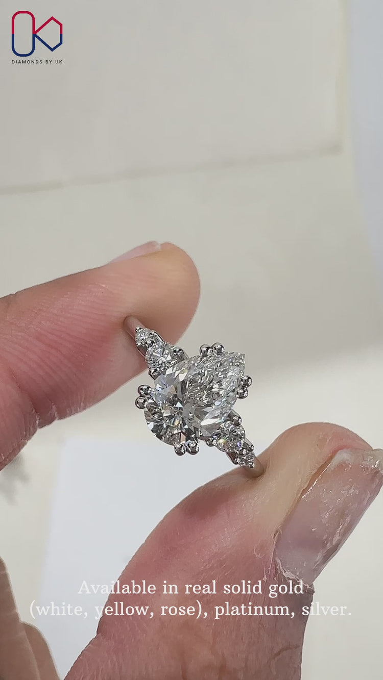 Elegant 5 Stone Diamond Ring with timeless sparkle.
