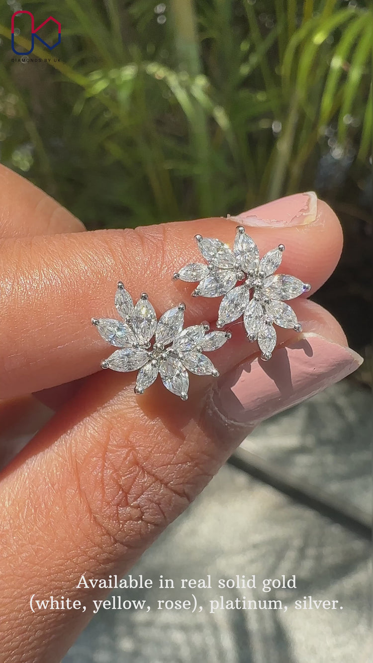 Marquise Diamond Earrings designed for timeless beauty and brilliance.
