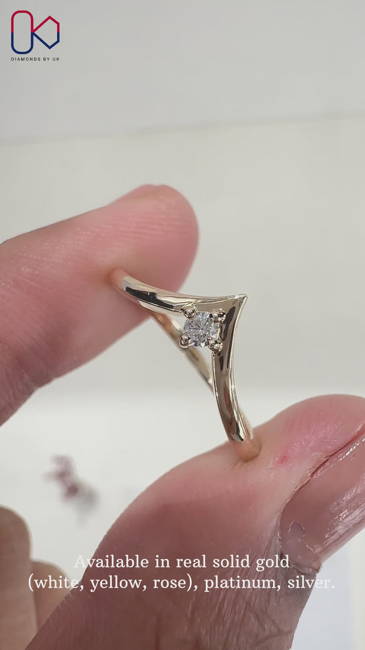 Chevron Diamond Wedding Band crafted with care and attention to detail
