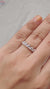 Heart diamond wedding band to symbolize love.
