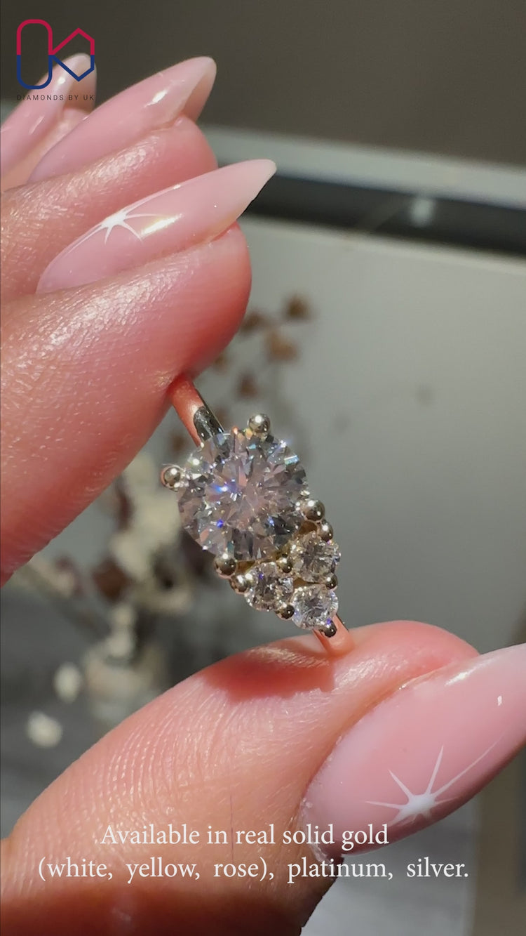 Round Diamond Ring featuring brilliant sparkle.
