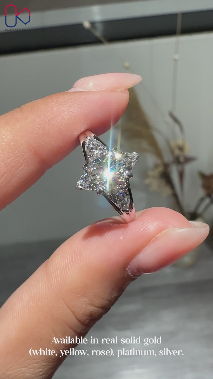 Handmade IGI Certified marquise diamond ring.
