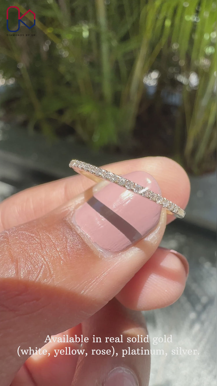 Stunning Half Eternity Wedding Band crafted with precision and care.