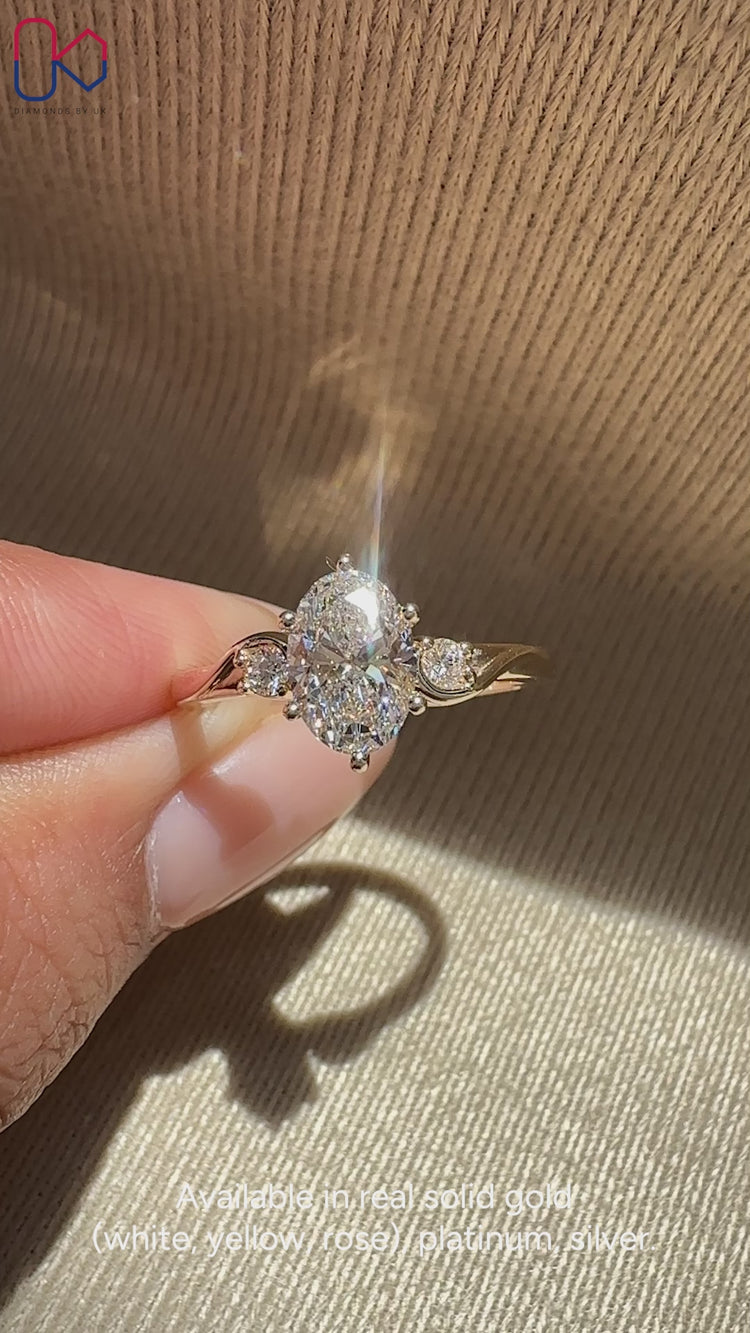 Handmade IGI Certified oval diamond ring.