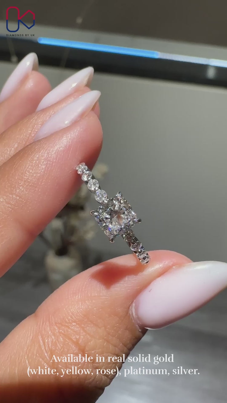 Diamond eternity ring designed with lab grown stones for a seamless full circle.
