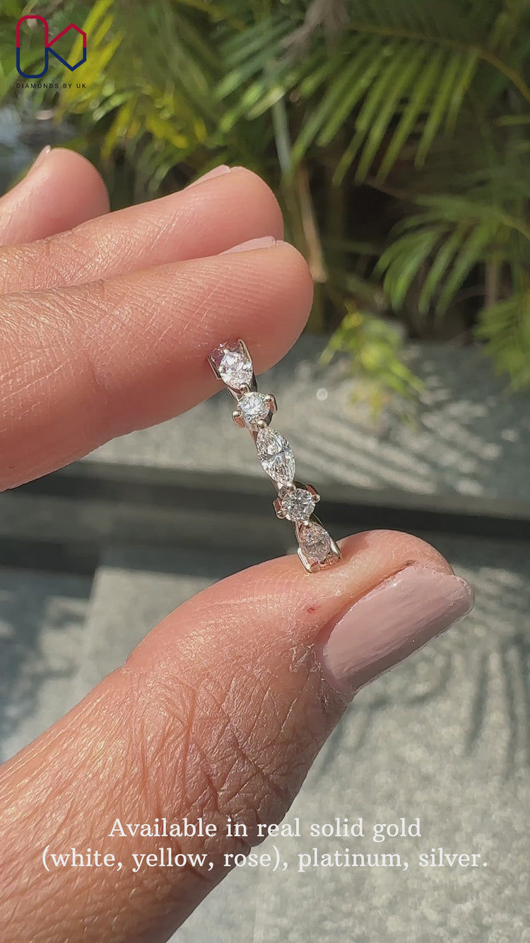 Half eternity band with a perfect stone arrangement.
