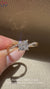 Four claw lab grown princess cut diamond ring.
