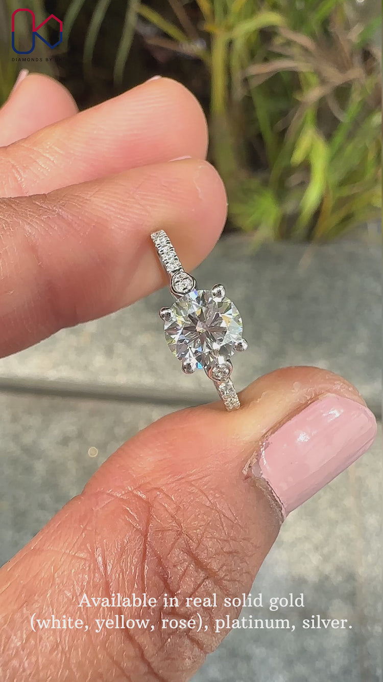 Stunning pave diamond ring with intricate detailing and brilliance.

