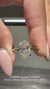Solitaire engagement ring with oval cut diamond.
