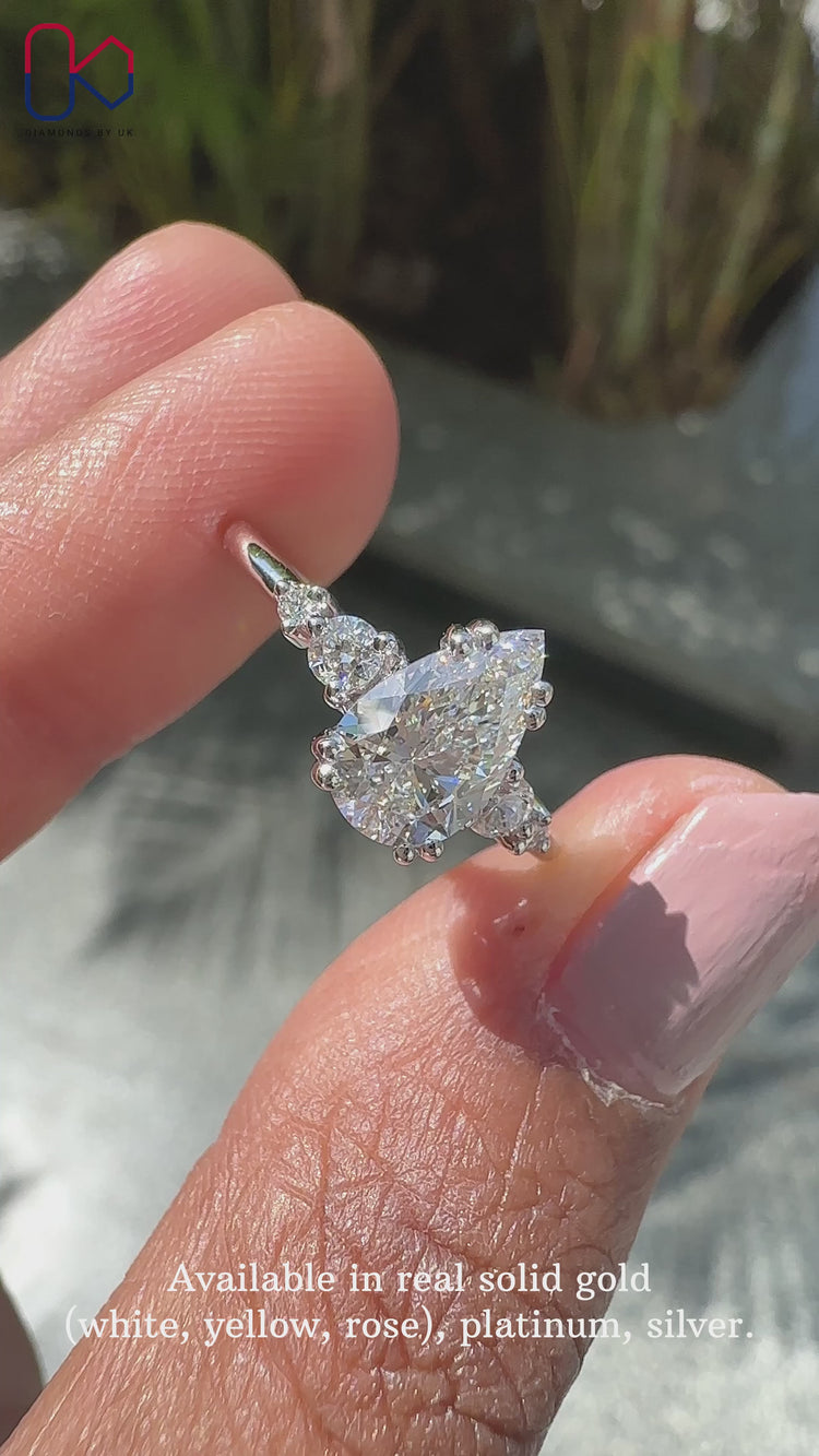 5 Stone Diamond Ring with stunning round cut diamonds for added elegance.