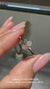Six prong pear cut diamond ring, handmade.
