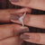 Chevron diamond band and white gold wedding band for bridal wear.