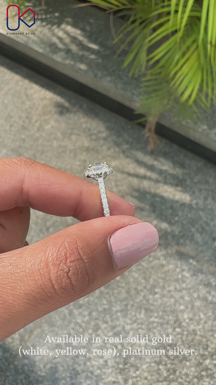 Pave setting ring and cathedral setting ring.
