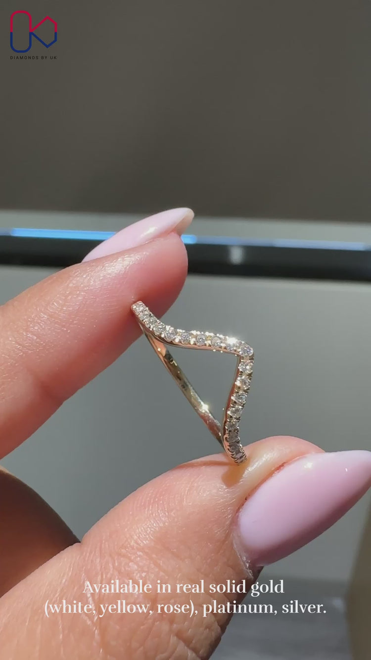 Stunning pave wedding band for a timeless sparkle.
