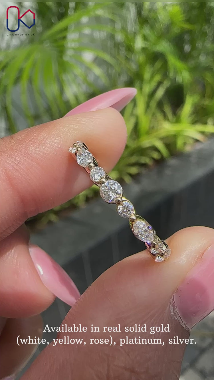 Stunning full diamond eternity band crafted for exceptional brilliance and durability.
