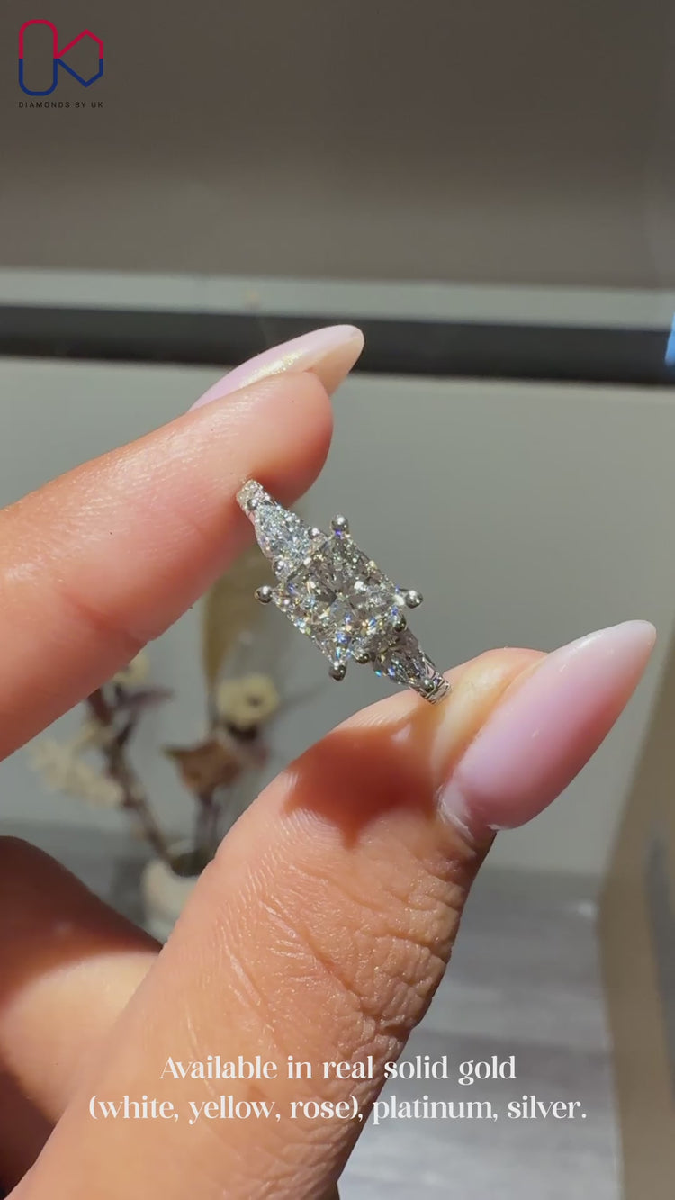 Handmade IGI Certified princess cut diamond ring.